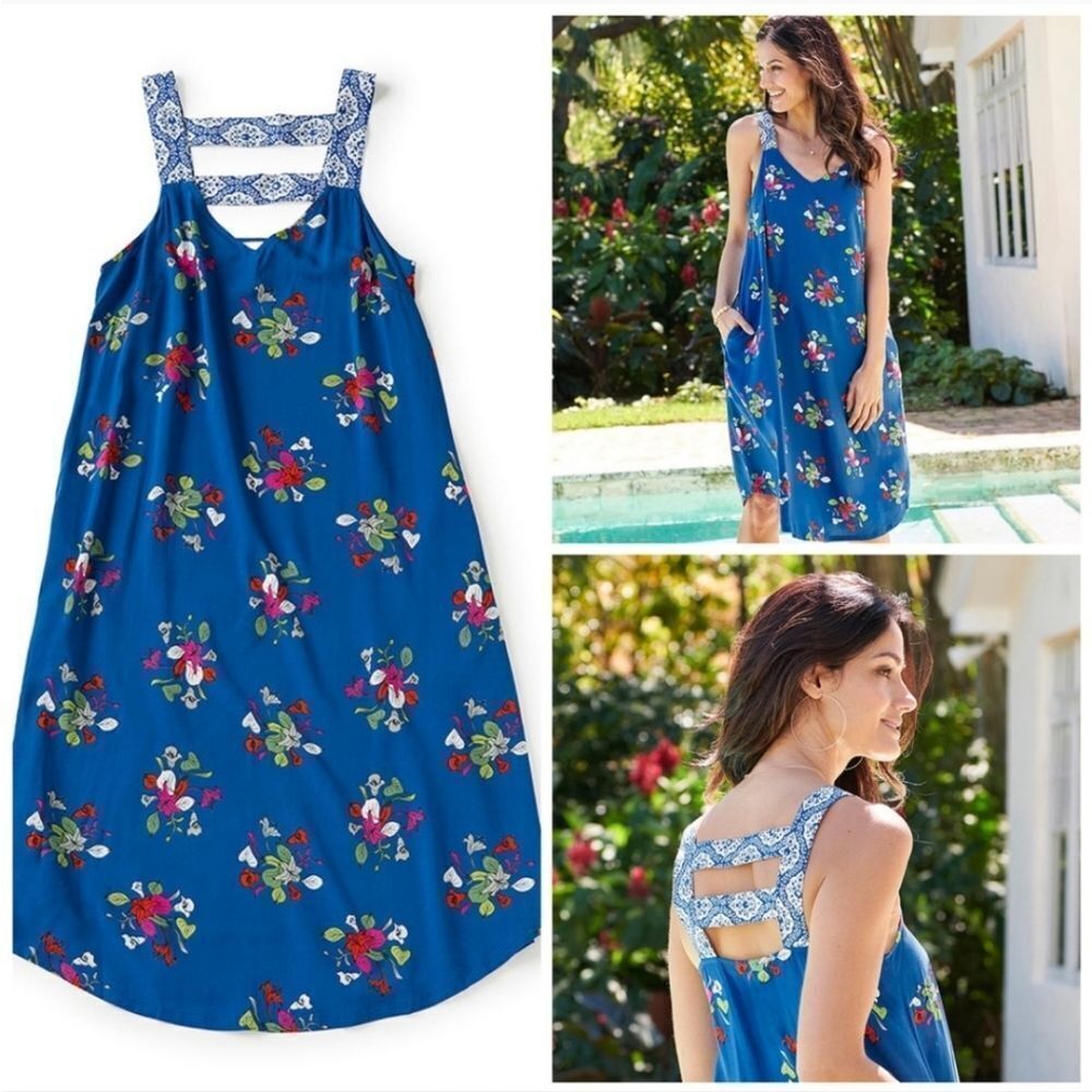 MATILDA  JANE Perfectly Polished Floral Dress Pockets M
